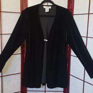 J.R. Nites Shimmery Velvety Soft Black Jacket